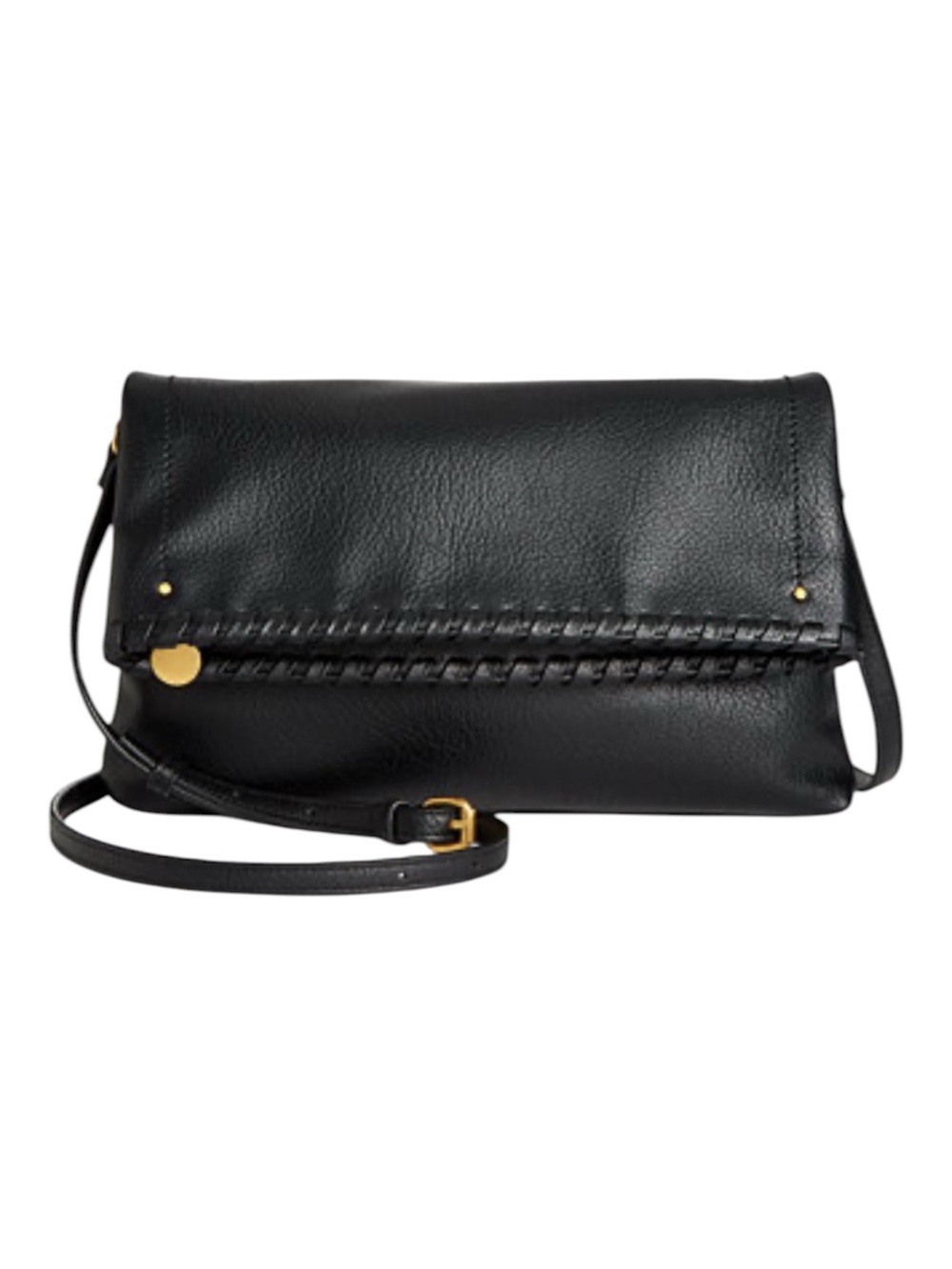 Style & Co. Whipstitch East West Flap Small Crossbody Bag in Black